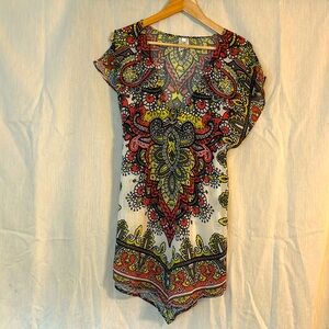 Coral and Yellow Coverup